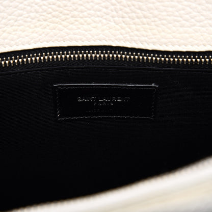 Saint Laurent Grained Calfskin Small Sac De Jour Dove White 7 of 20