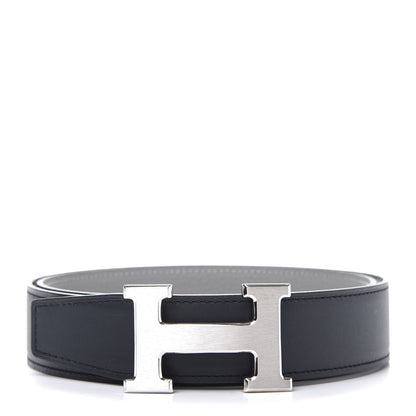 Hermes Swift Togo 32mm H Belt 80 Black Gris Perle 1 of 7