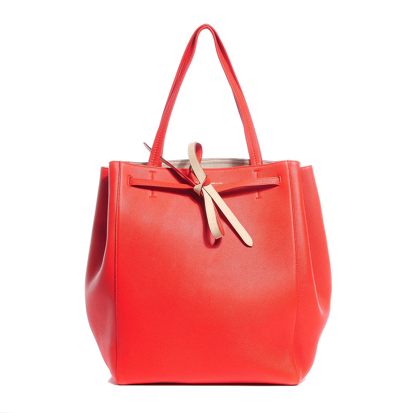 Soft Grained Calfskin Medium Cabas Phantom Vermillion