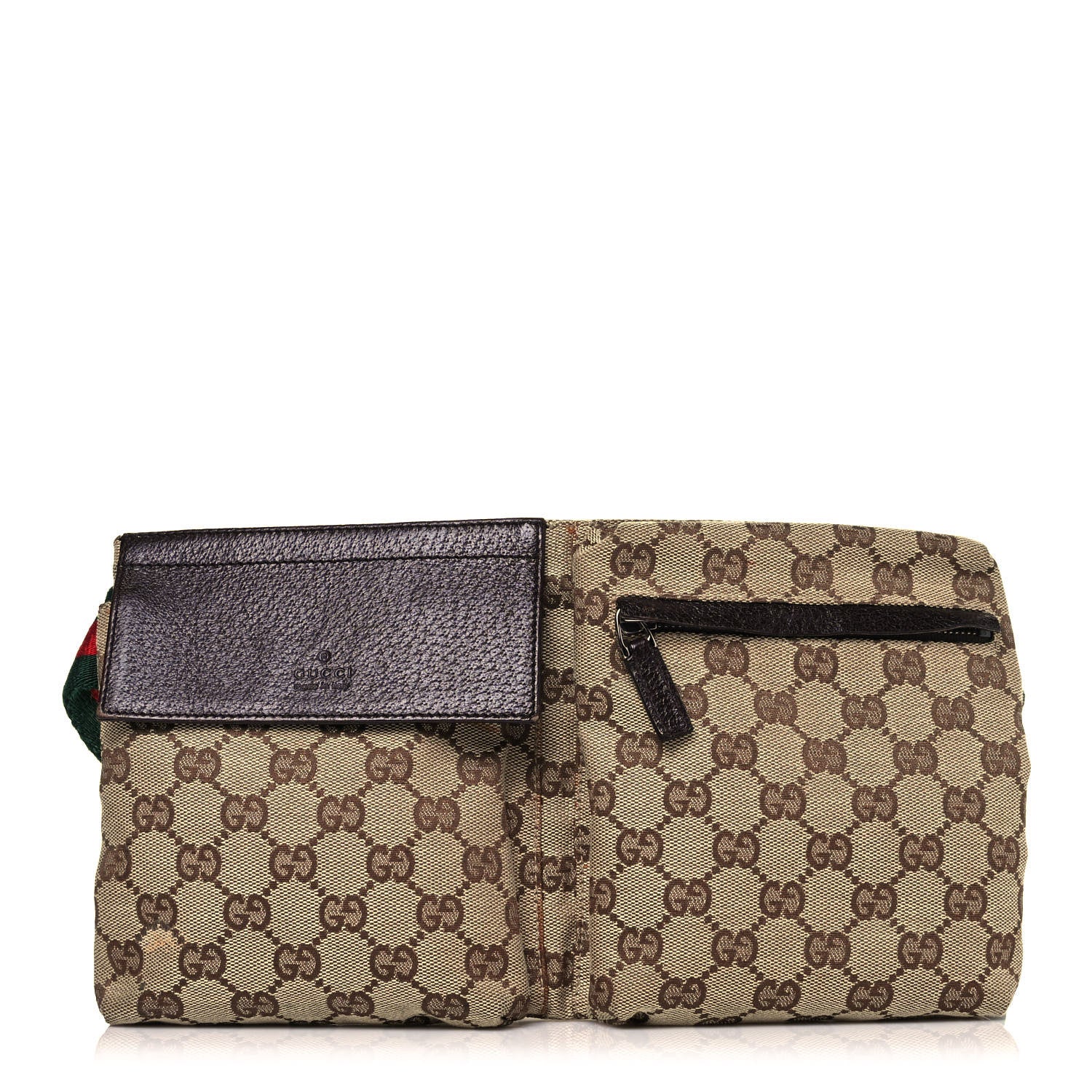 Gucci Monogram Web Belt Bag Dark Brown 1 of 12