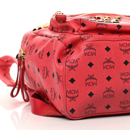 MCM Visetos Studded Small Stark M Backpack Scooter Red 8 of 16