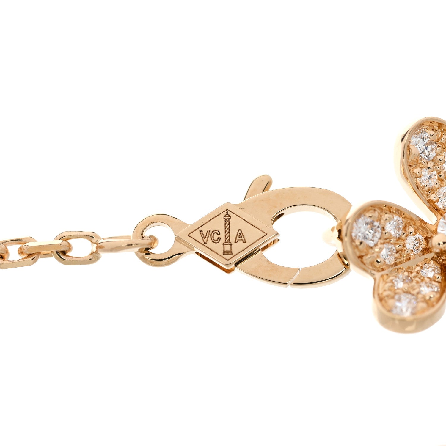 Van Cleef & Arpels 18K Yellow Gold Diamond Frivole 5 Flowers Bracelet 3 of 5