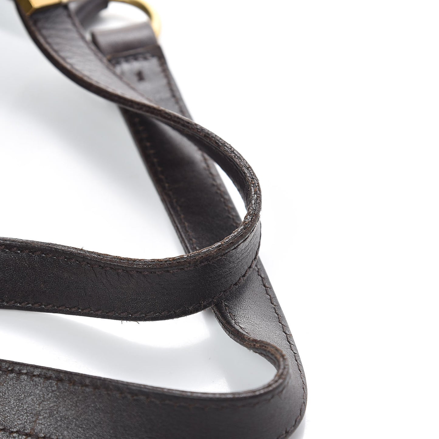 Monogram Calfskin Tote Dark Brown