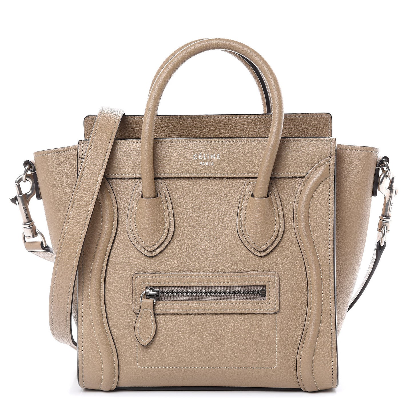 Drummed Calfskin Nano Luggage Dune