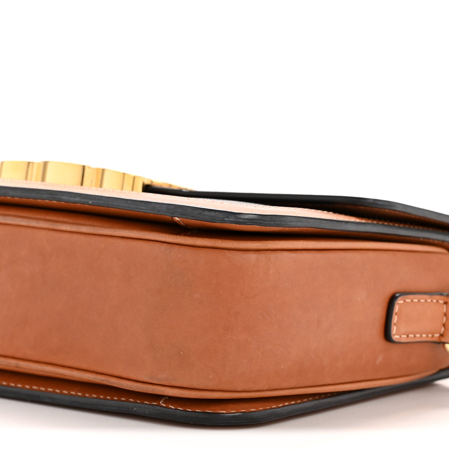 Calfskin Triomphe Canvas Teen Triomphe Bag Tan