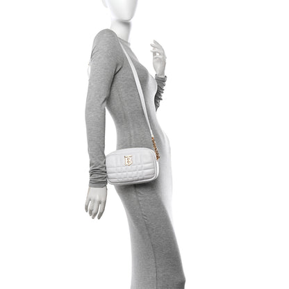 Burberry Lambskin Quilted Mini Lola Camera Bag White 2 of 10