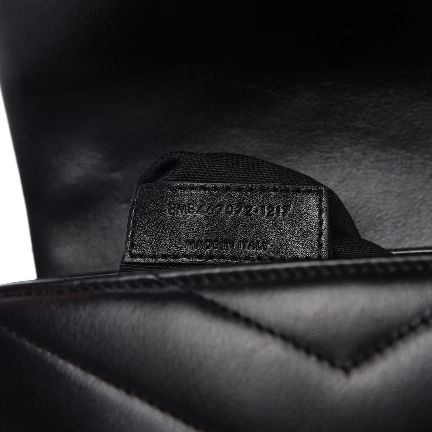 Saint Laurent Calfskin Y Quilted Monogram Toy Loulou Crossbody Bag Black 9 of 9