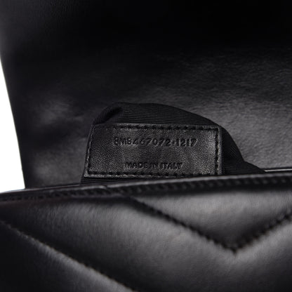 Saint Laurent Calfskin Y Quilted Monogram Toy Loulou Crossbody Bag Black 9 of 9