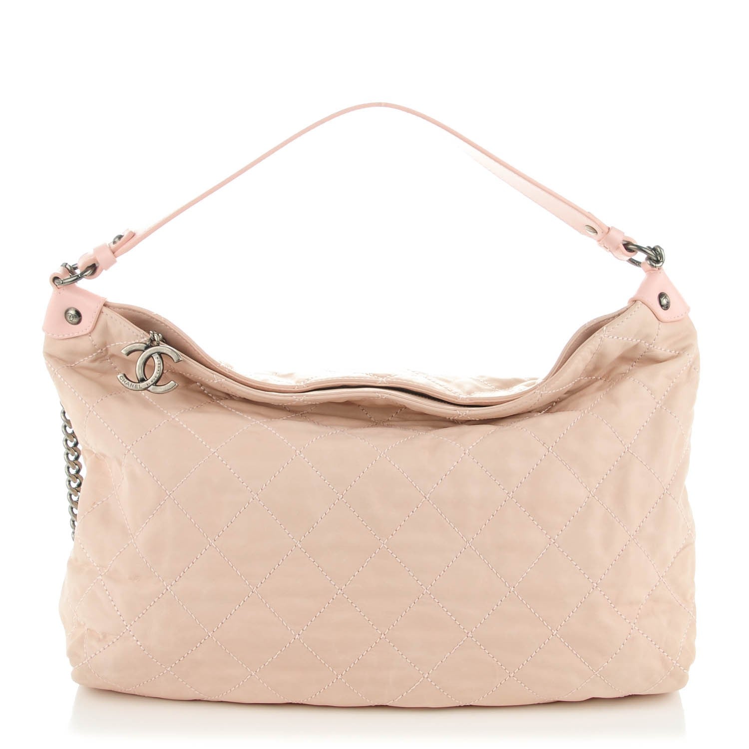 Chanel Iridescent Calfskin Quilted Coco Daily Hobo Rose Clair 1 of 7