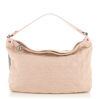 Chanel Iridescent Calfskin Quilted Coco Daily Hobo Rose Clair 1 of 7
