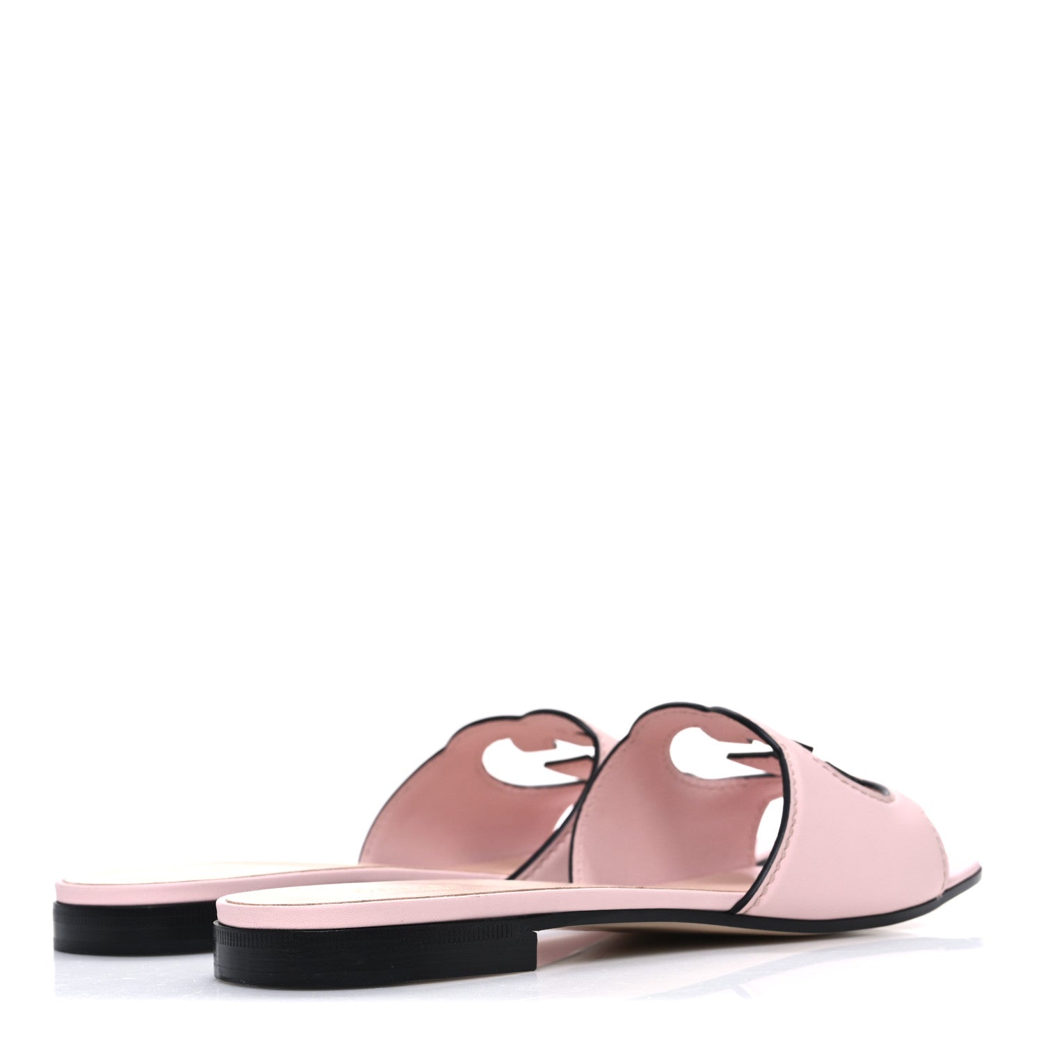 Gucci Cosmos Softy Calfskin Interlocking G Cut Out Slide Sandals 40 Pastel Pink 5 of 9