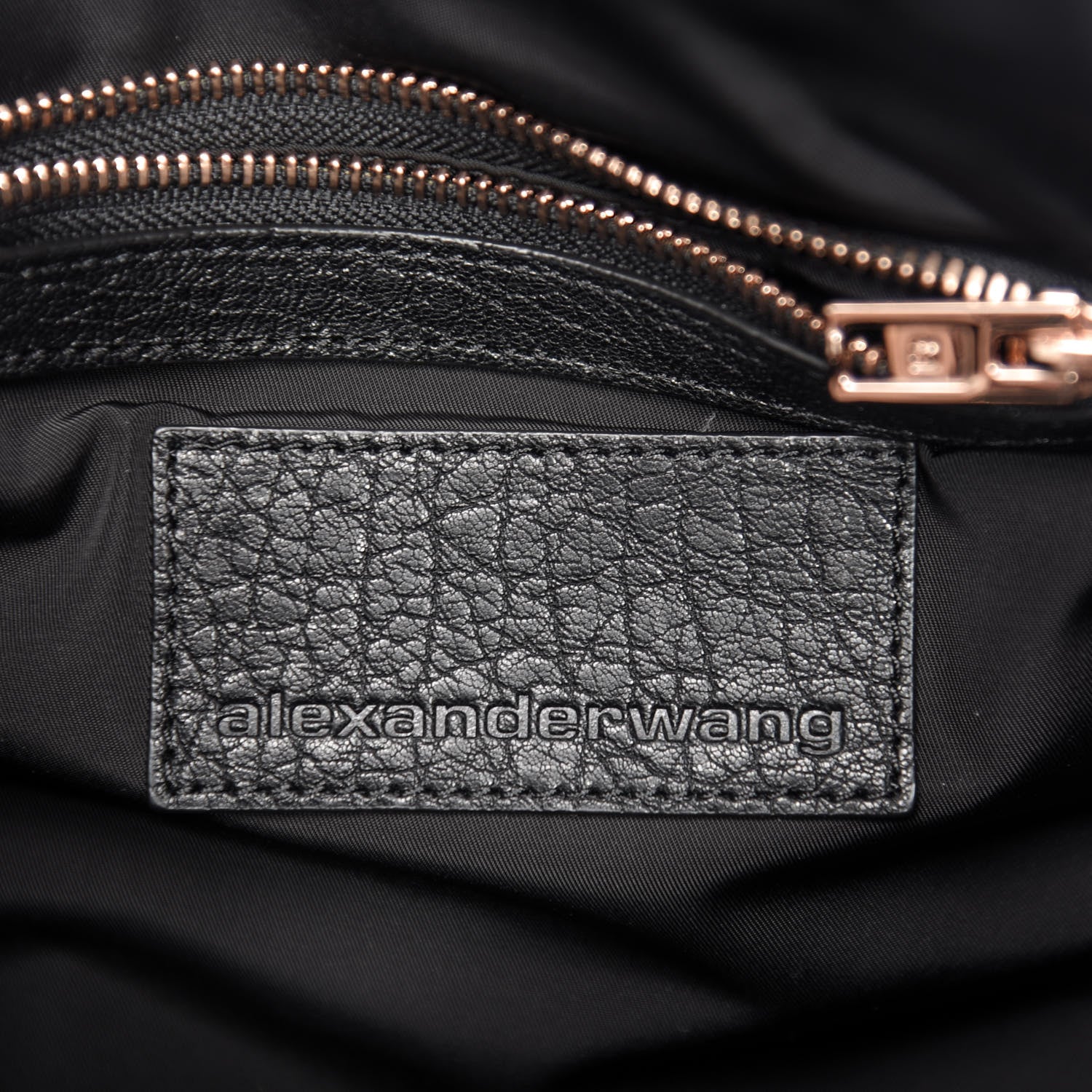 Alexander Wang Pebbled Lambskin Rockie Black Rose Gold Hardware 6 of 9
