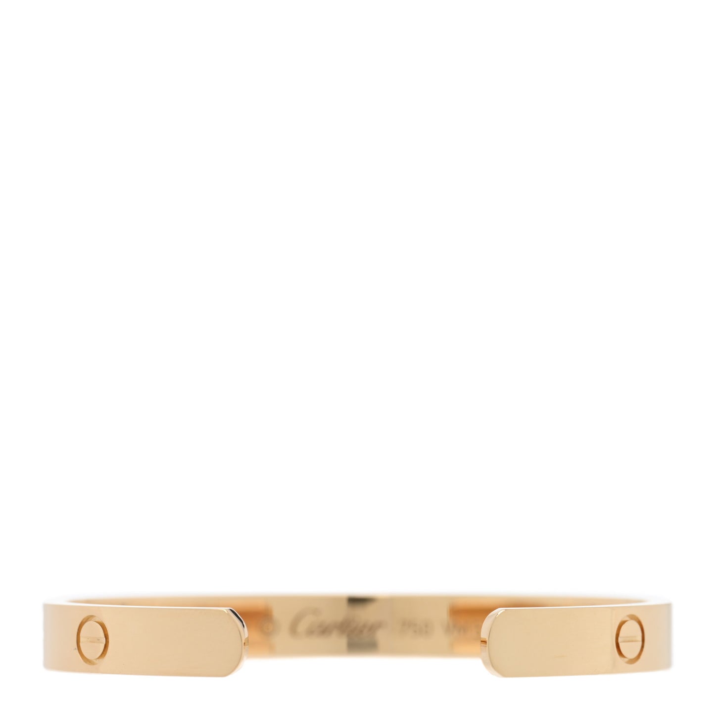 18K Yellow Gold LOVE Cuff Bracelet 16