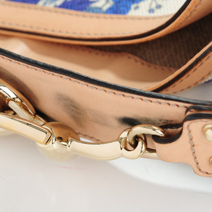 Gucci Canvas Flora Floral Wave Hobo Blue 8 of 8