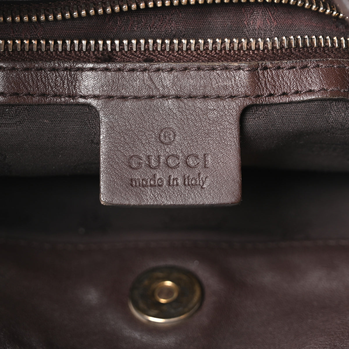 Gucci Guccissima Medium Charlotte Hobo Dark Brown 6 of 10