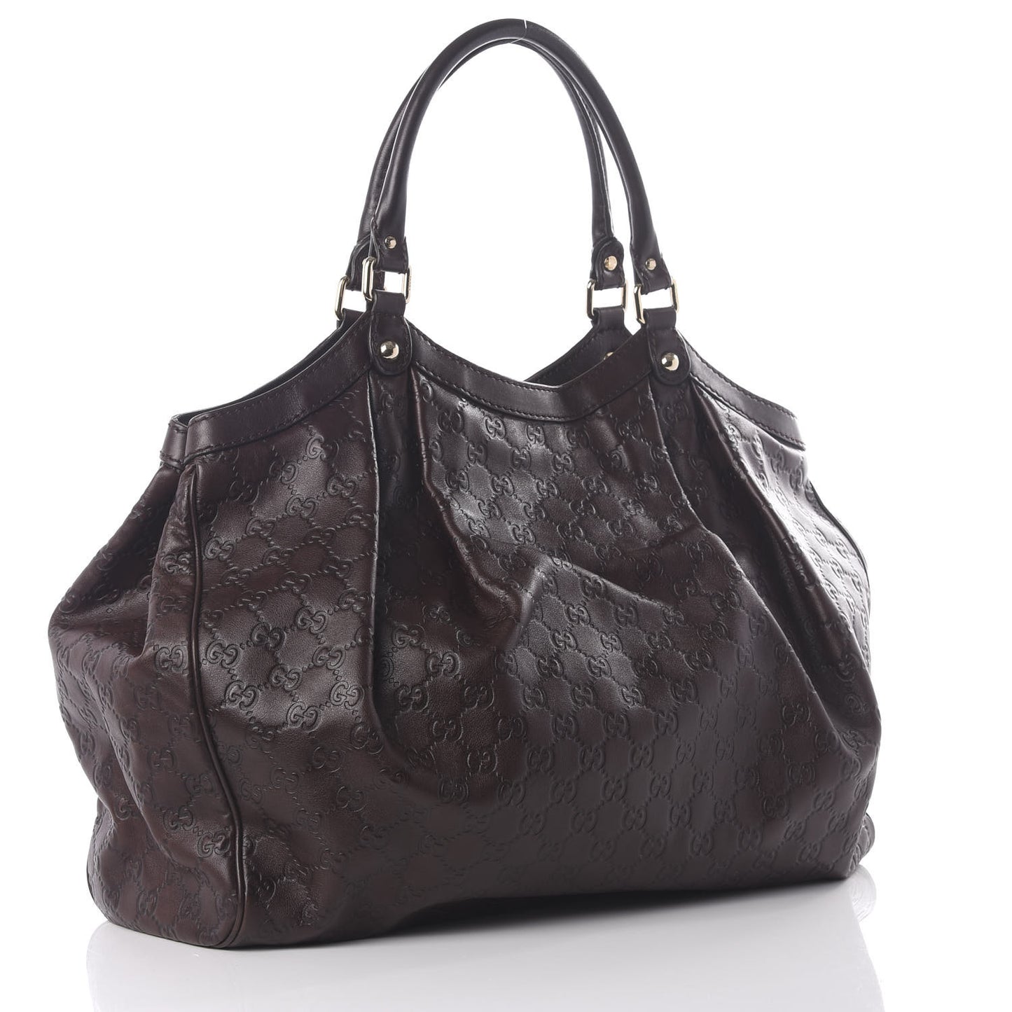 Guccissima Signature Large Sukey Tote Chocolate