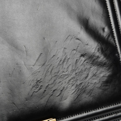 Chanel Glazed Calfskin Large Boy Flap Black 9 of 10