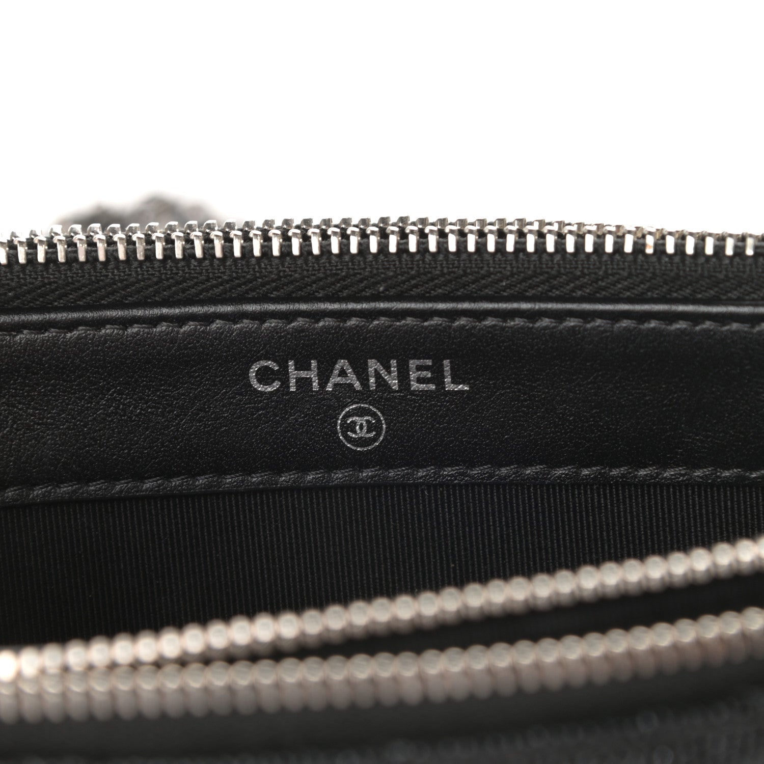 Chanel Iridescent Caviar Quilted Small Clutch With Chain Black 6 of 10