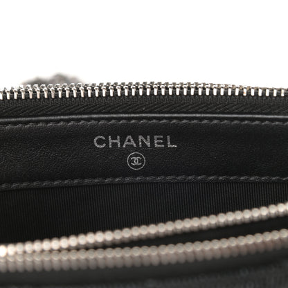 Chanel Iridescent Caviar Quilted Small Clutch With Chain Black 6 of 10