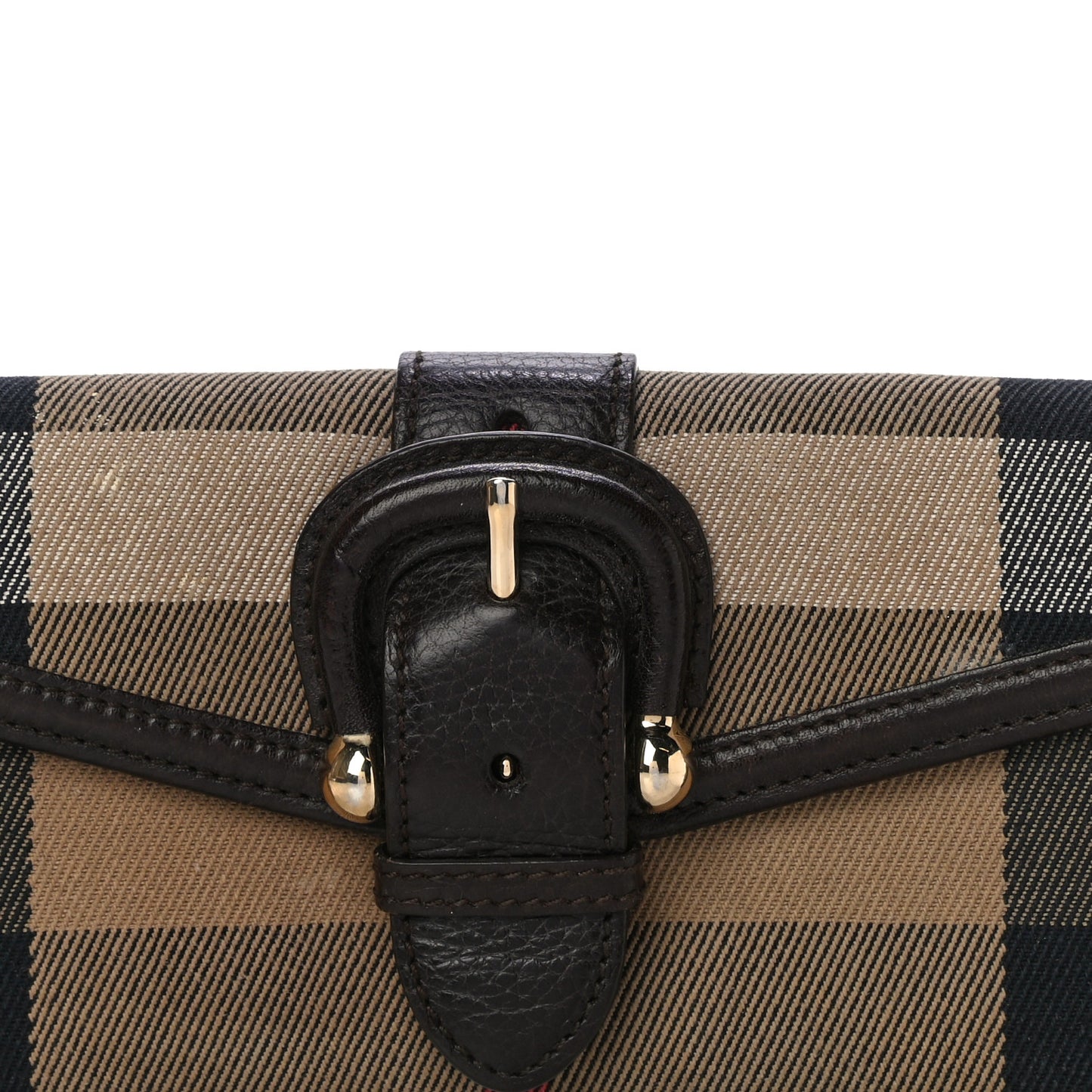 Calfskin Mega Check Continental Wallet Black
