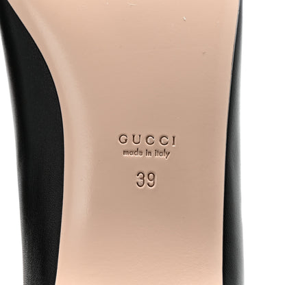 Gucci Malaga Kid Snake Ballet Flats 39 Black Hibiscus Red 14 of 18