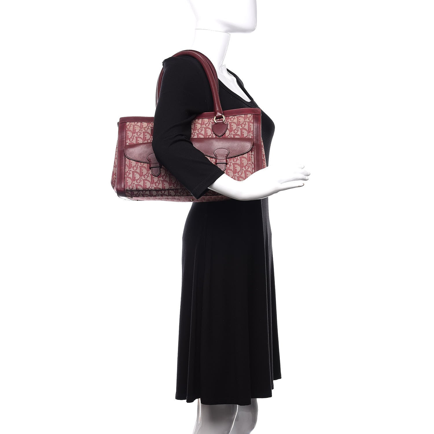 Christian Dior Monogram Tote Red 2 of 10