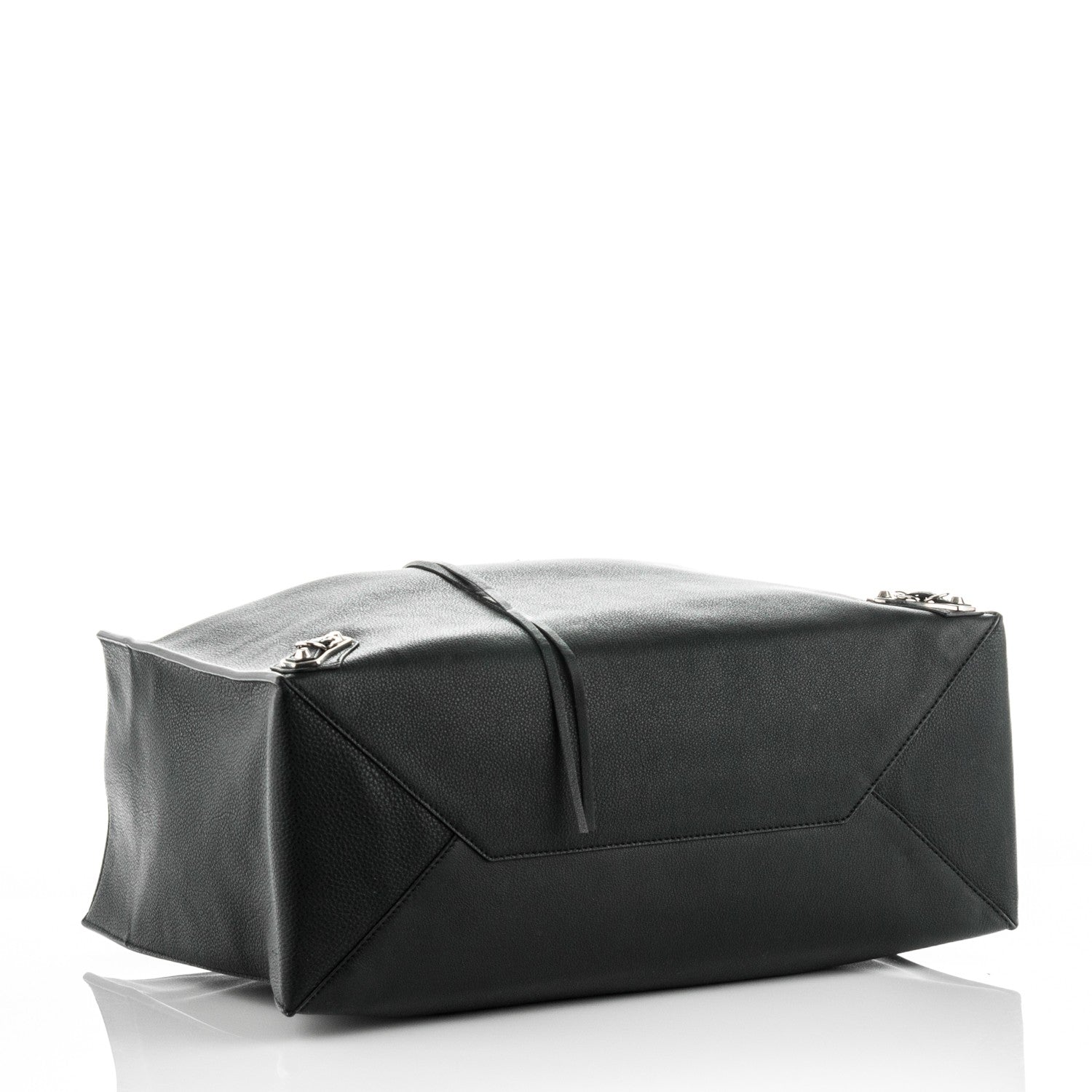 Balenciaga Grained Calfskin Silver Metallic Edge Hardware Papier A4 Tote Black 4 of 7