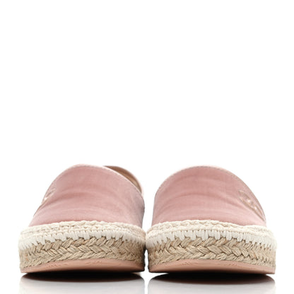Chanel Velvet Patent CC Espadrilles 36 Pink 2 of 4