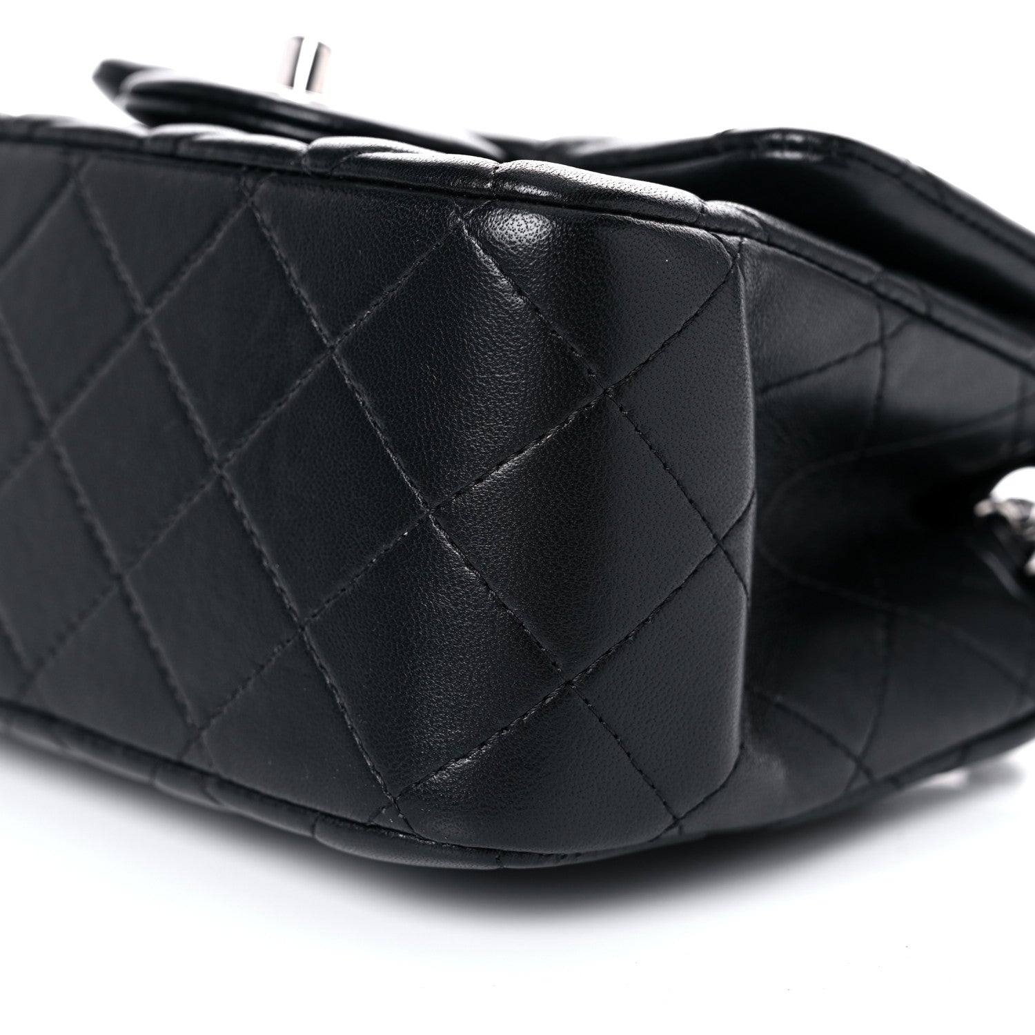 Chanel Lambskin Quilted Mini Square Flap Black 9 of 10