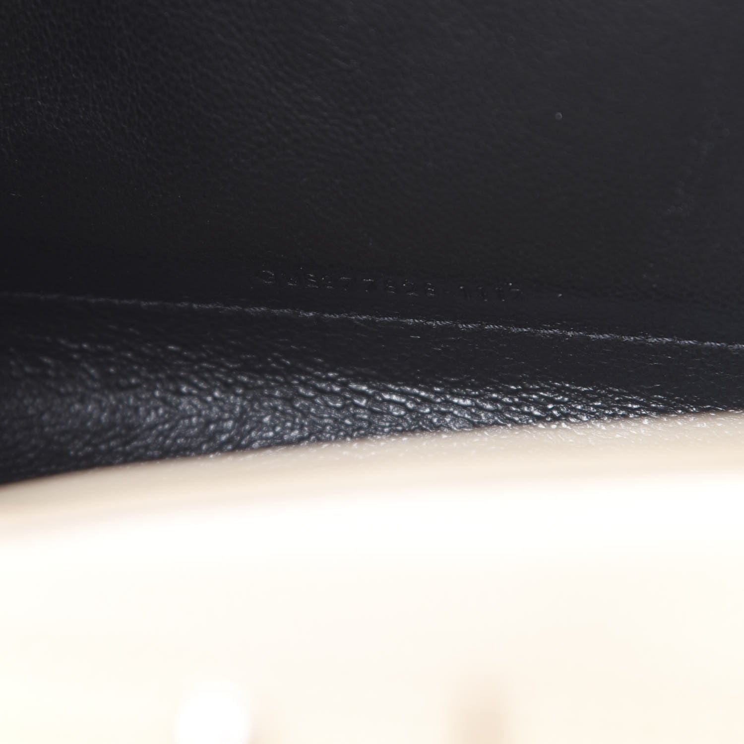 Saint Laurent Grain De Poudre Matelasse Chevron Monogram Chain Wallet Nude Powder 7 of 12