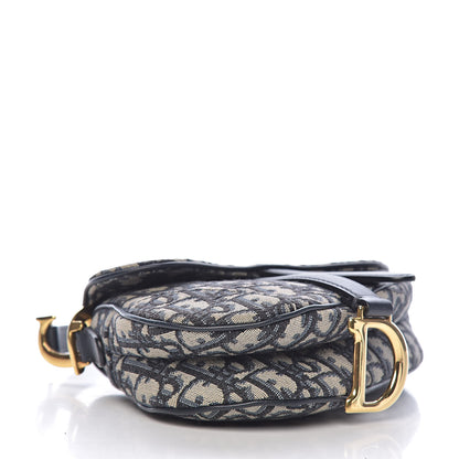 Christian Dior Oblique Mini Saddle Bag Blue 4 of 10