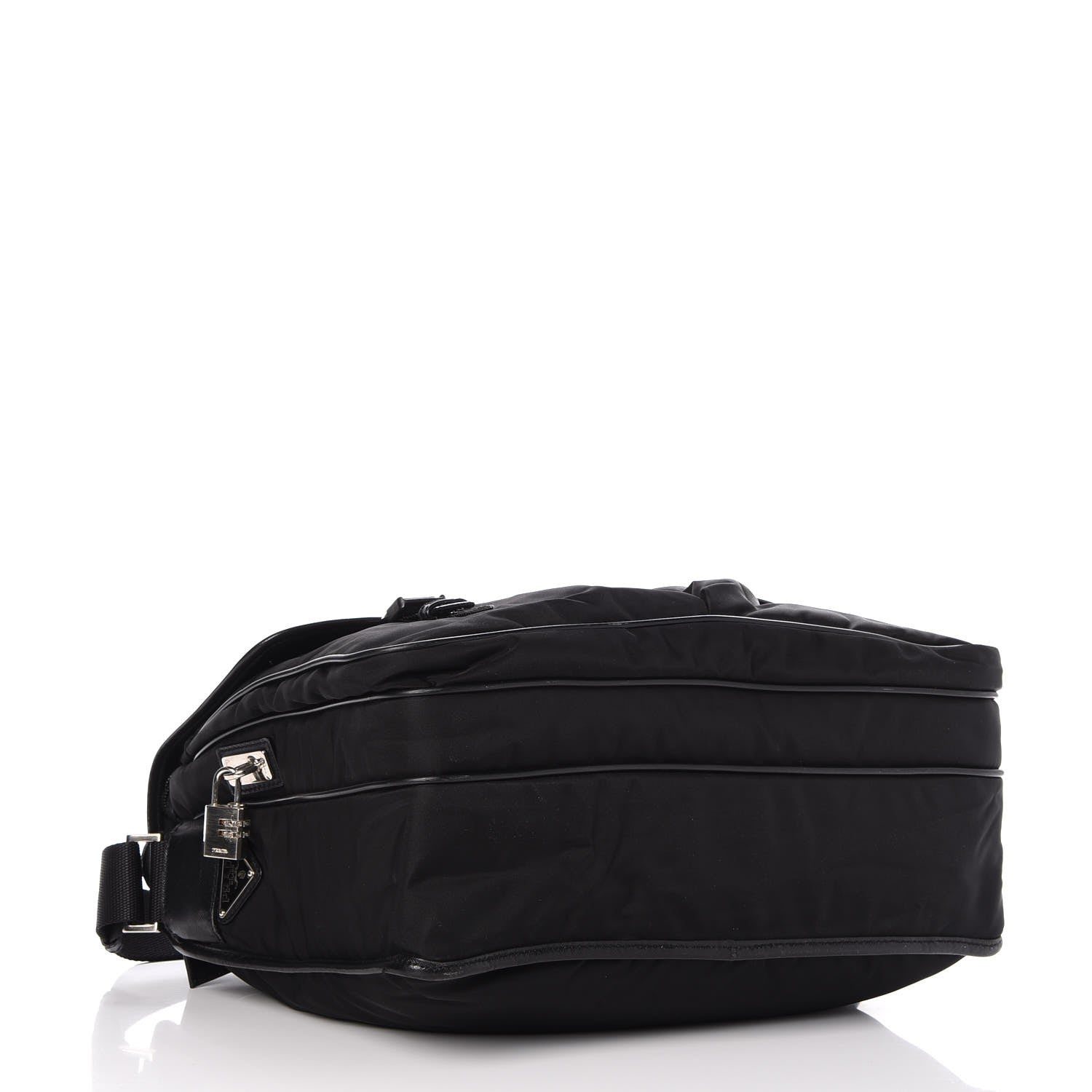 Prada Tessuto Nylon Saffiano Messenger Bag Nero Black 4 of 11