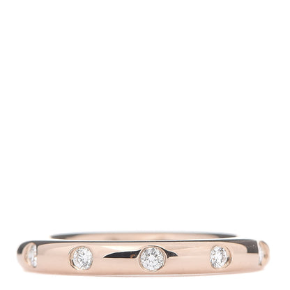 Tiffany 18K Rose Gold Diamond Bezet Band Ring 47 4 3 of 5