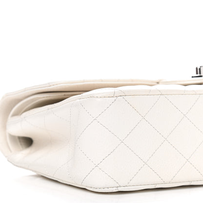 Chanel Caviar Quilted Medium Double Flap White 10 of 11