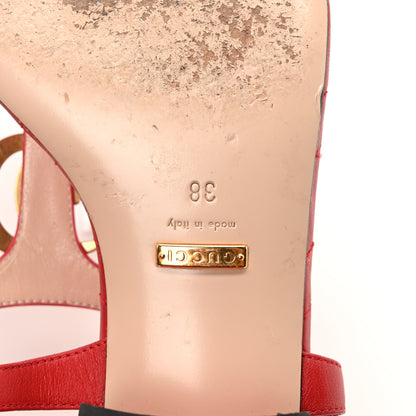 Gucci Nappa Matelasse Double G 35mm Thong Sandals 38 Maple Red 4 of 9