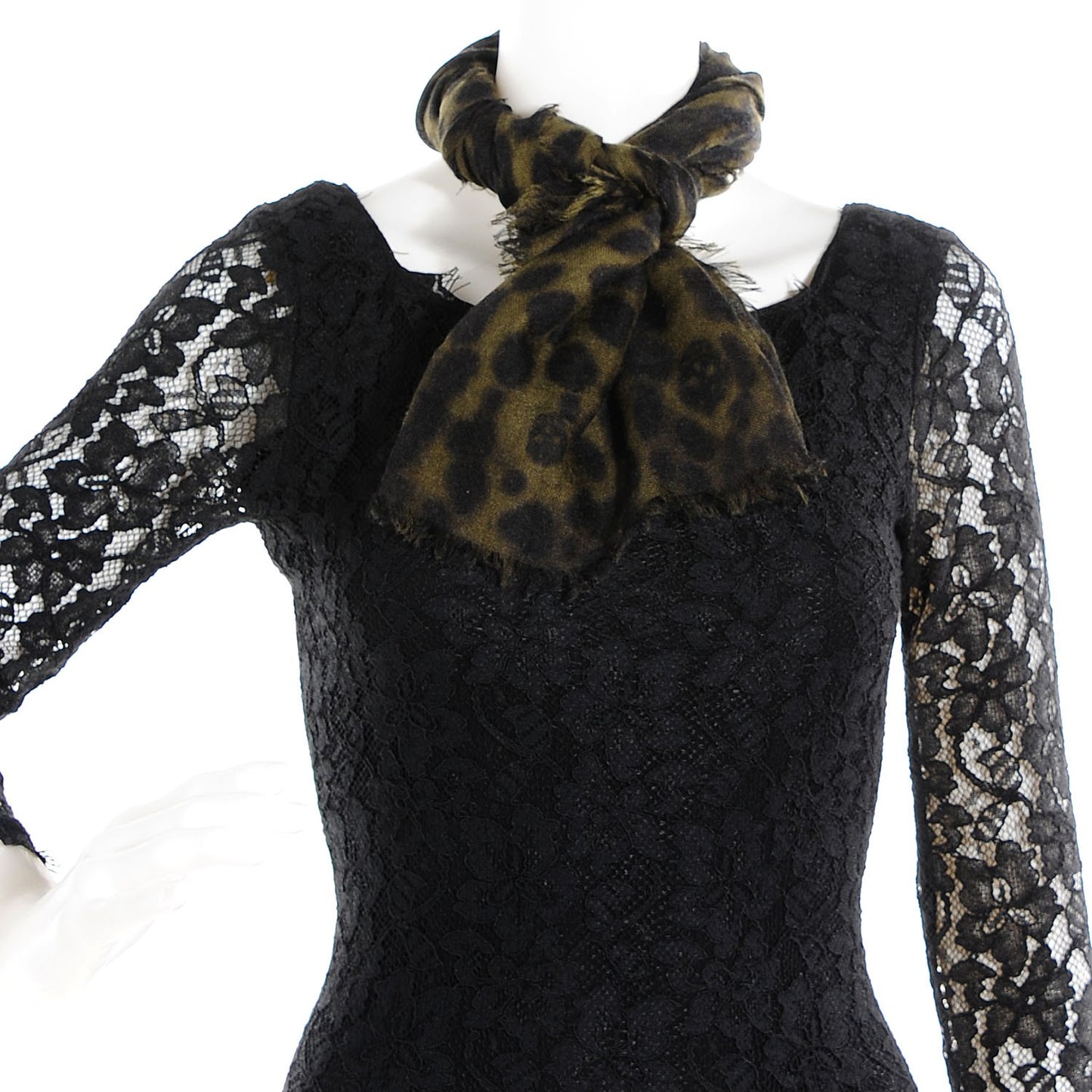 Cashmere Silk Leopard Skull Pashmina Scarf