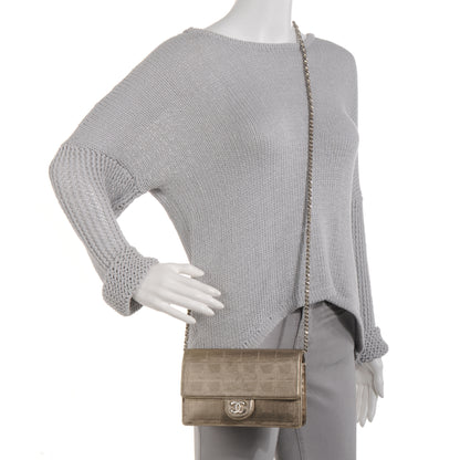 Chanel Nylon Travel Wallet On Chain WOC Metallic Gold 2 of 8