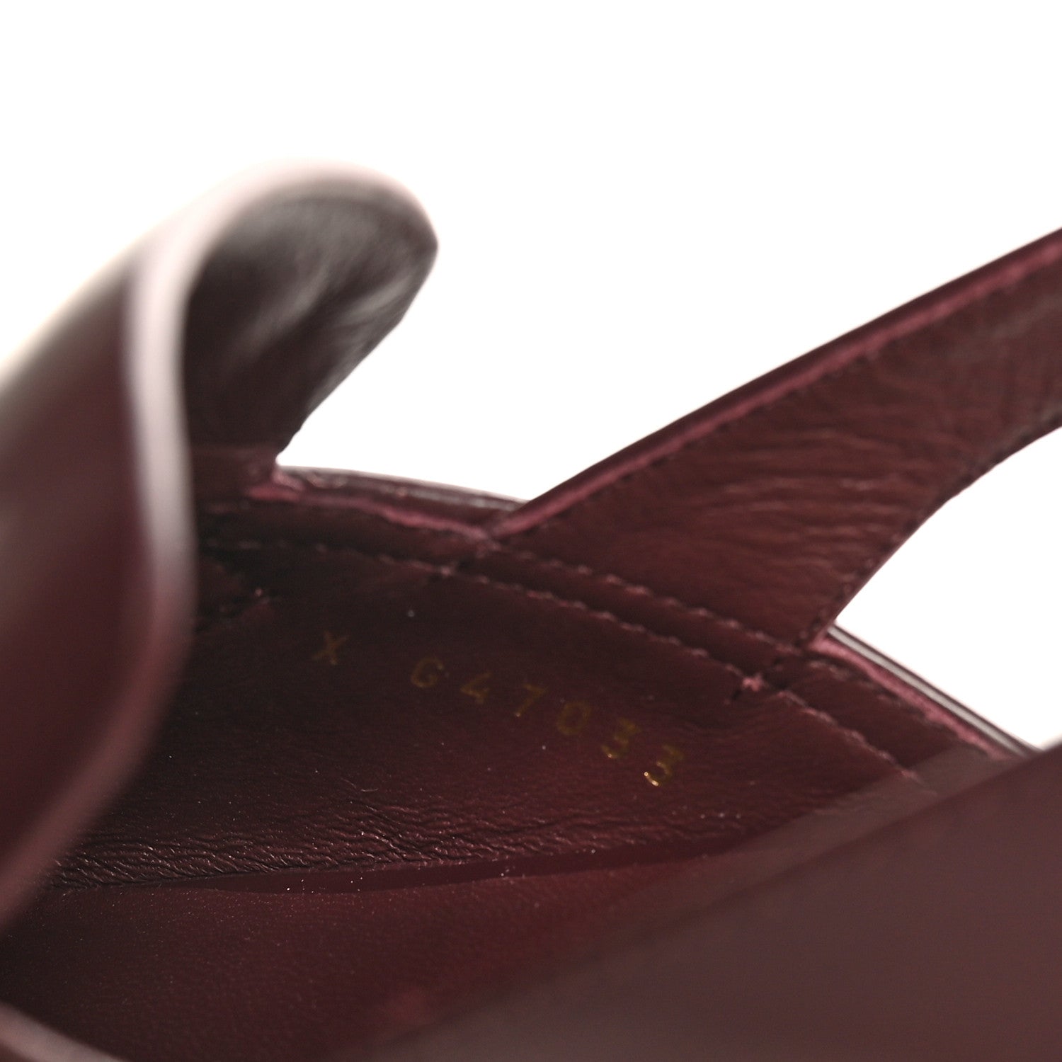 Chanel Shiny Calfskin Slingback Loafers 38 Burgundy 9 of 10