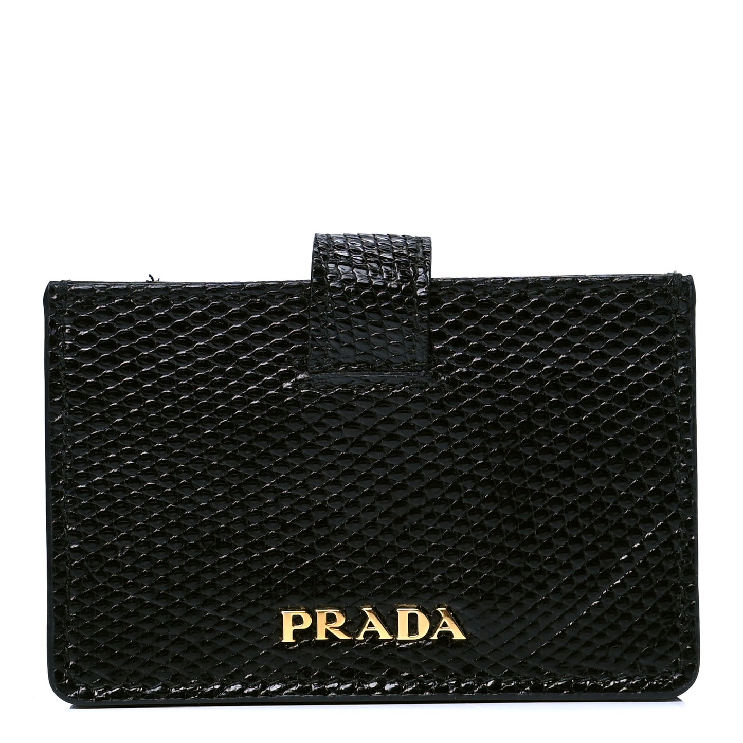 Lizard Accordion Card Case Black