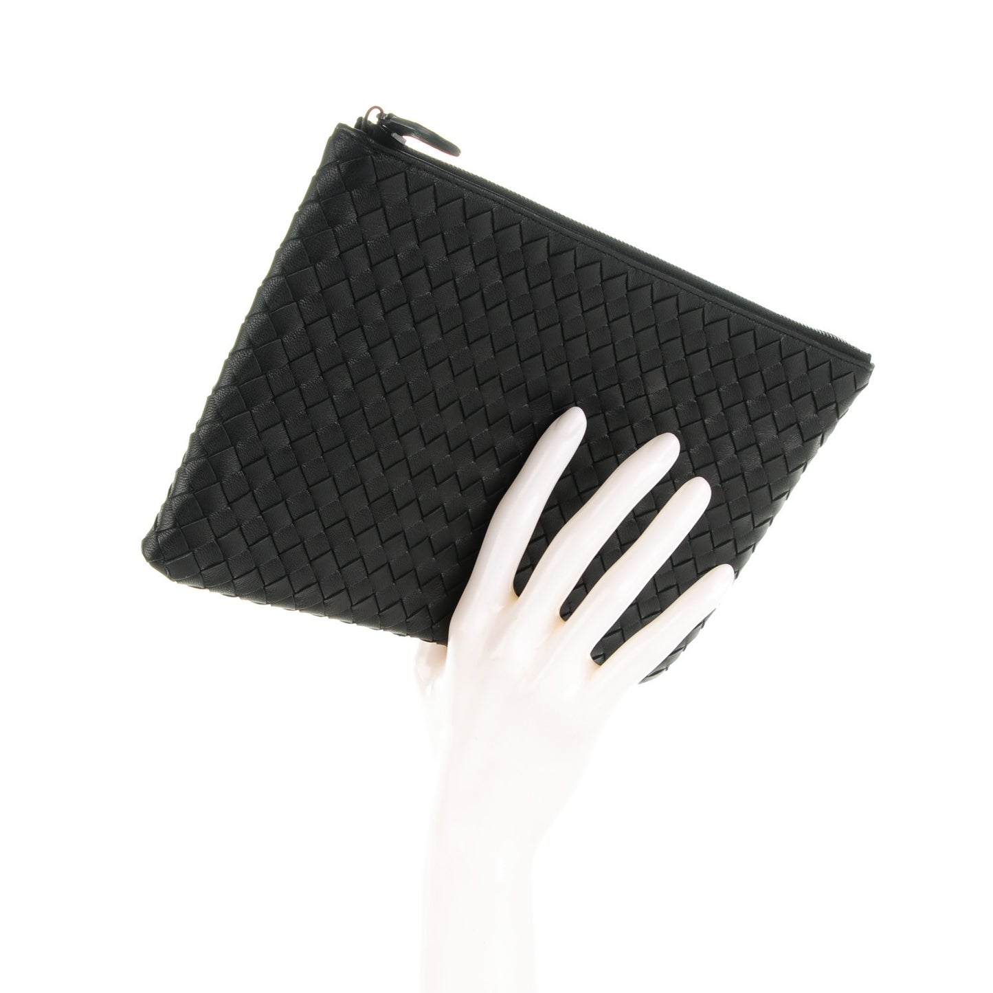 Nappa Intrecciato Document Case Nero Black