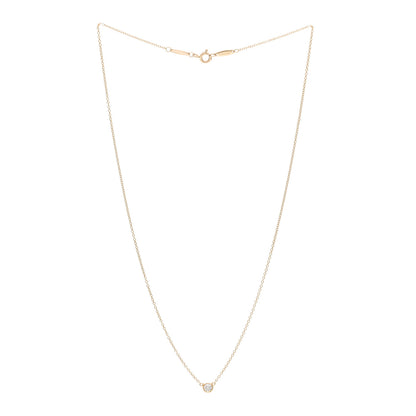 Tiffany 18K Yellow Gold Diamond .12ct Elsa Peretti Diamonds by the Yard Pendant Necklace 3 of 5