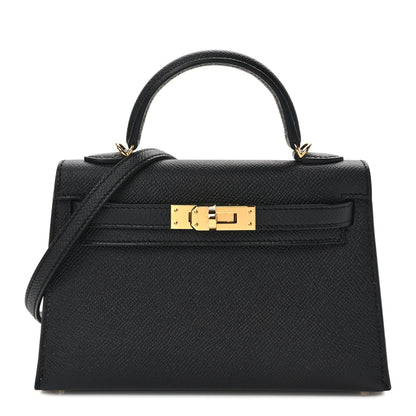 Hermes Epsom Mini Kelly Sellier 20 Black 1 of 10