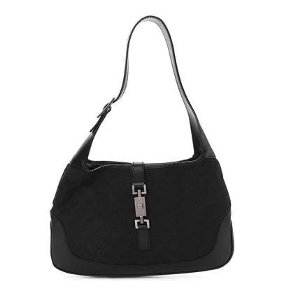 Gucci Monogram Small Jackie O Hobo Black 1 of 11