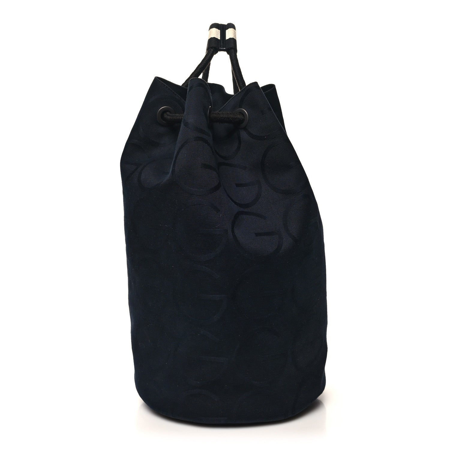 Gucci Nylon G Drawstring Sling Backpack Navy Blue 1 of 12