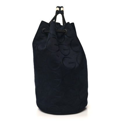 Gucci Nylon G Drawstring Sling Backpack Navy Blue 1 of 12