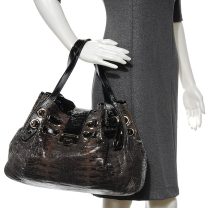 Jimmy Choo Patent Lizard Embossed Ramona 2 of 7