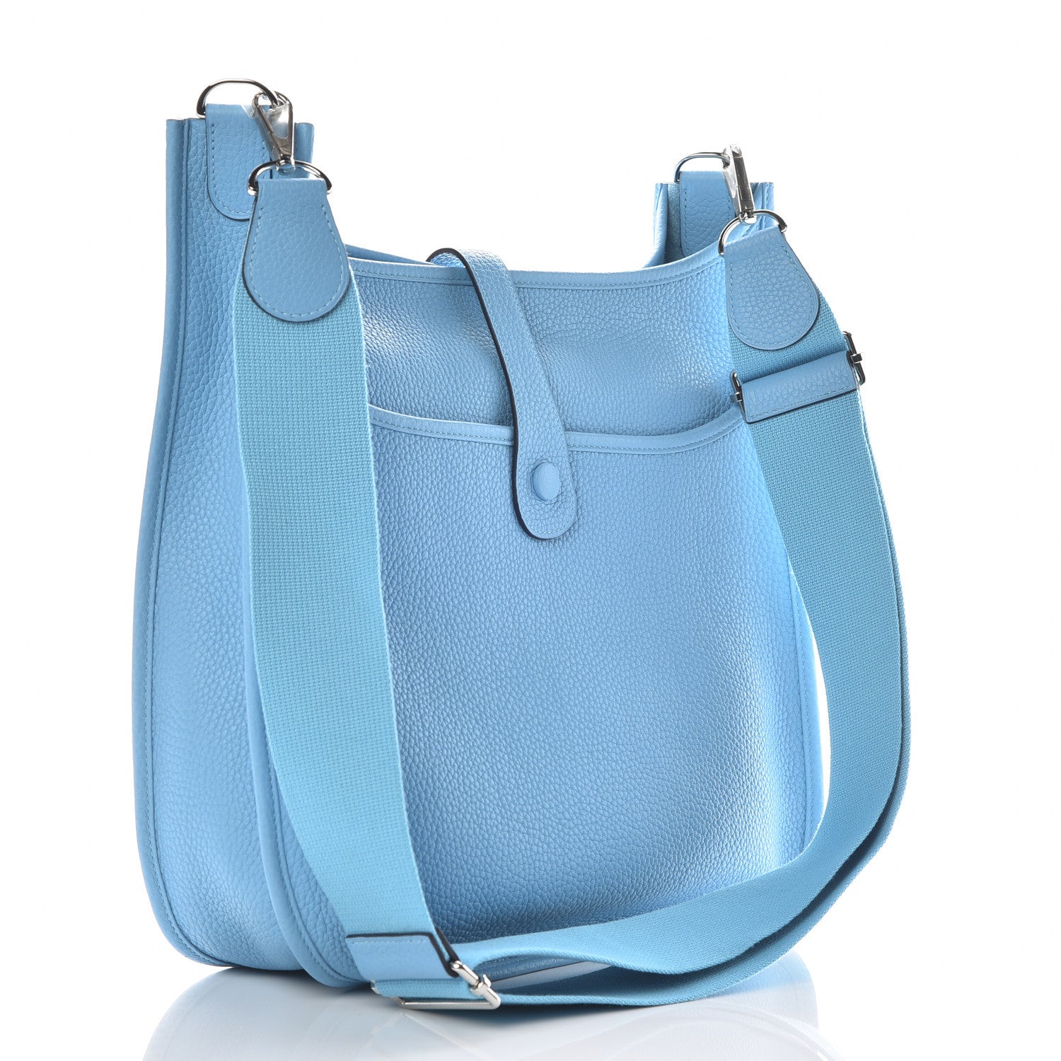 Hermes Taurillon Clemence Evelyne III GM Bleu Du Nord 3 of 10