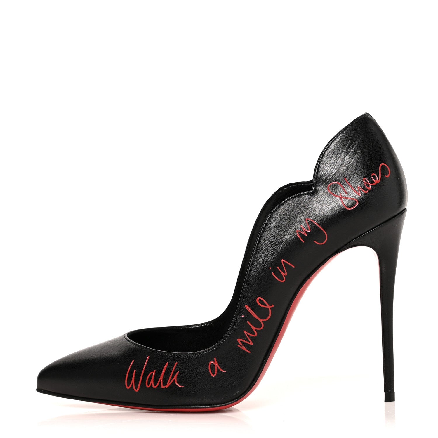 Christian Louboutin Kid Hottie Walkie 100 Pumps 38 Black 1 of 7