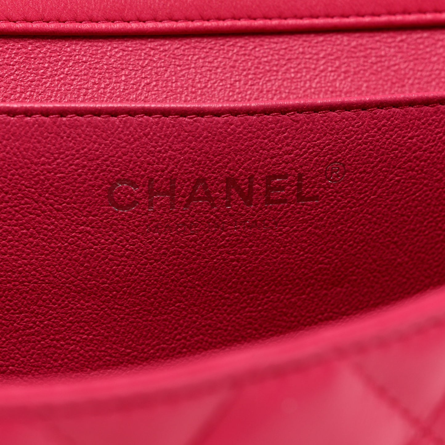 Lambskin Quilted Clutch With Chain Flap Pink