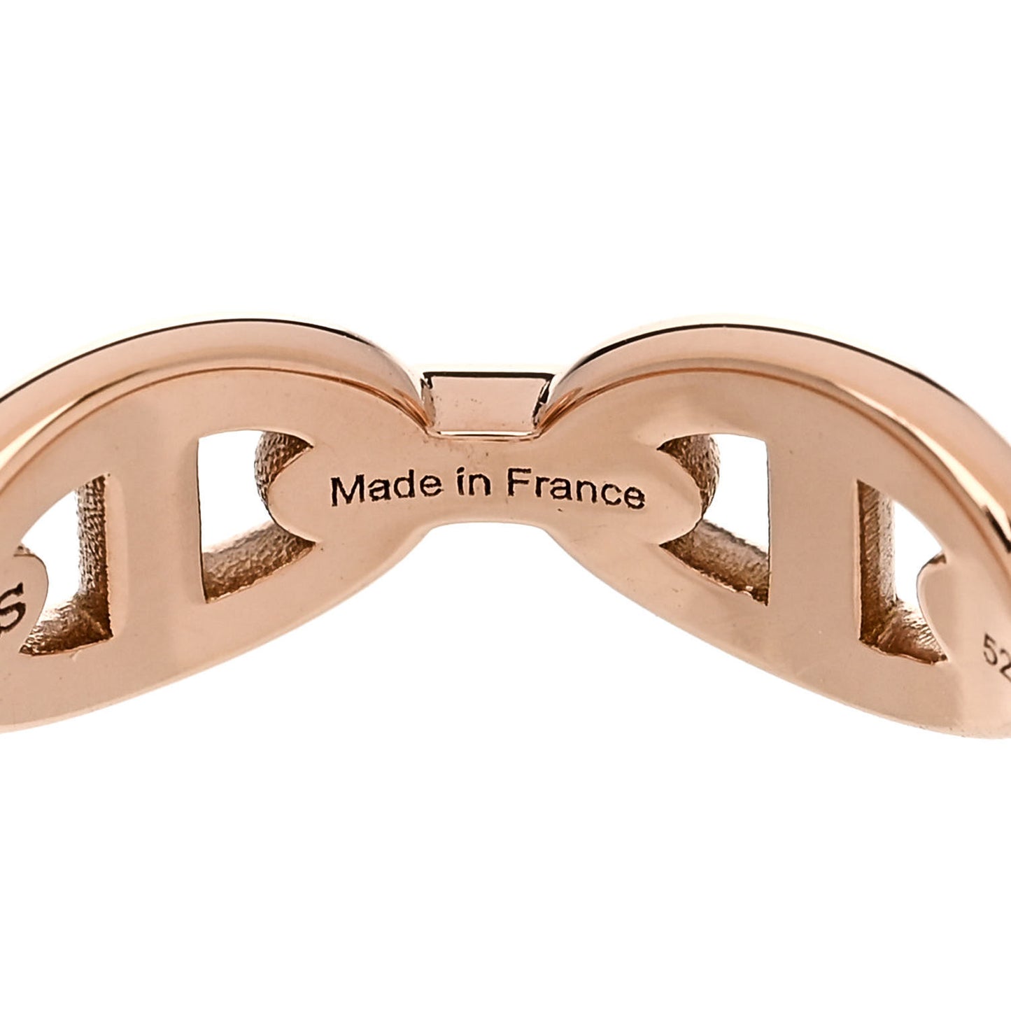 18K Rose Gold PM Chaine d'Ancre Enchainee Ring 52 6